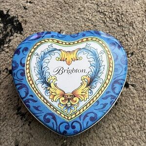 Brighton Blue and Yellow Heart Tin